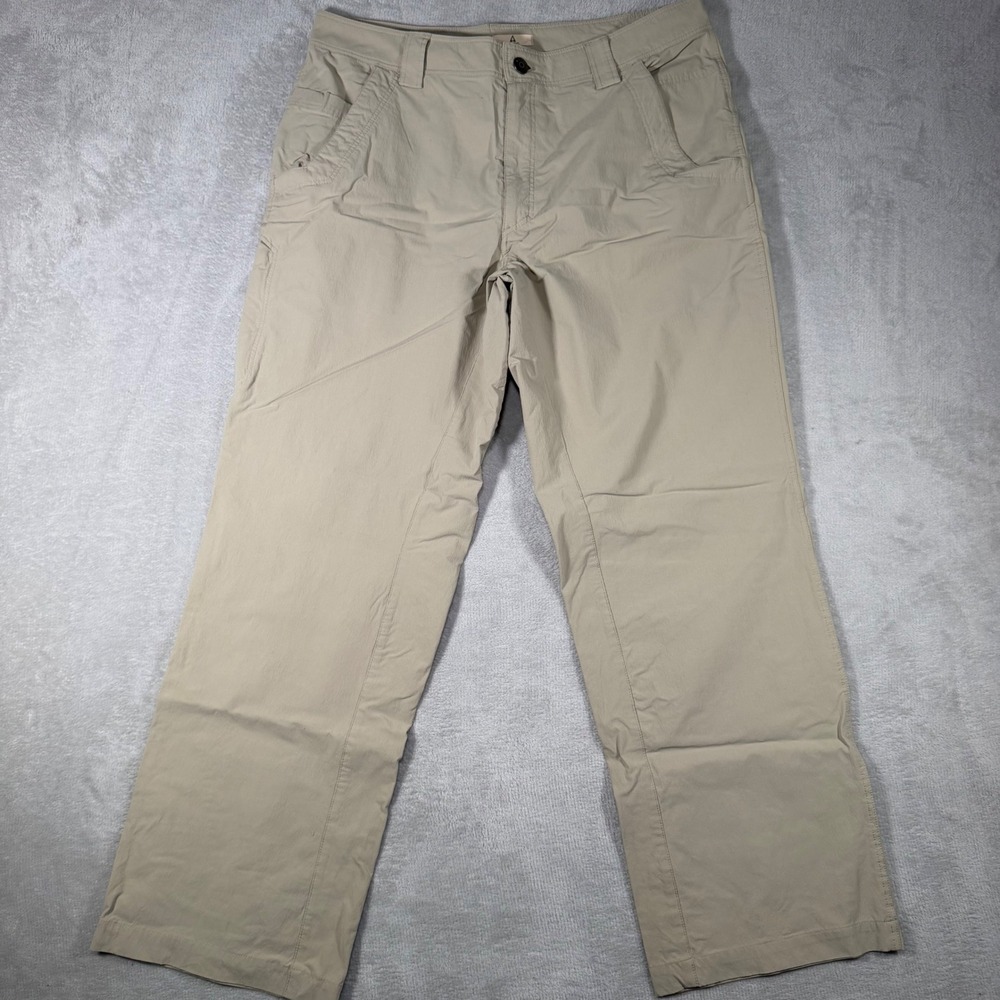 Ascend Mens Hiking‎ Pants Tan Khaki Nylon Stretch Outdoor 36x30 617ACS15-1810P